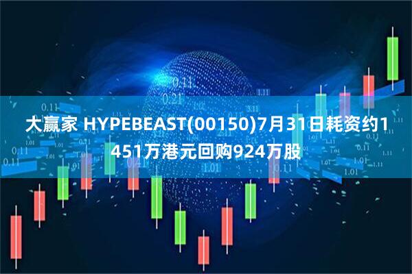 大赢家 HYPEBEAST(00150)7月31日耗资约1451万港元回购924万股
